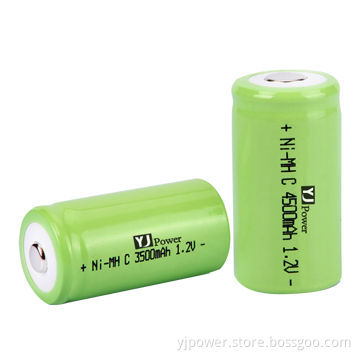 Rechargeable 1.2V C NiMH Batteries with 3,500mAh Capacity, OEM and ODM Orders Available
